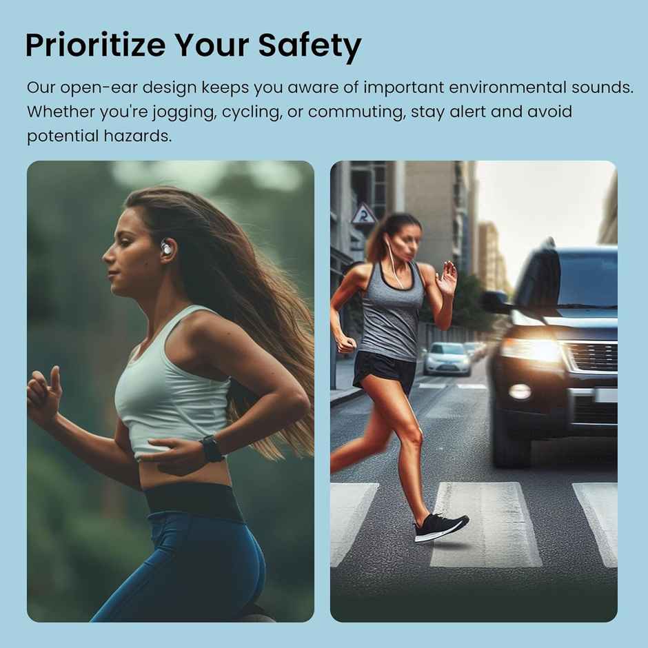 truke Buds Freedom Truly Wireless Bluetooth OWS with 4Mic PureVoice ENC, 60H Battery - SunsetBlack