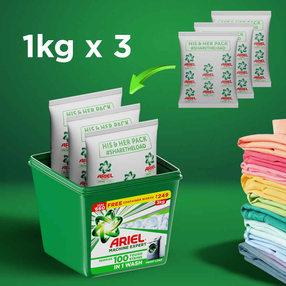 Ariel Machine Expert Detergent Powder Front Load Cannister Free | For Washing Machine