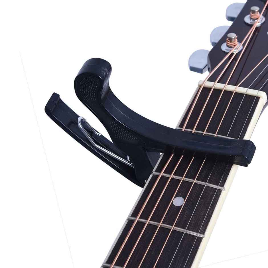 Juarez One-Handed Trigger Guitar Capo for Ukulele & Guitars - Quick Change, Black