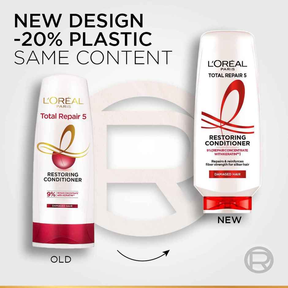 L'Oreal Paris Total Repair 5 Restoring Conditioner With Keratin XS For Damaged Hair