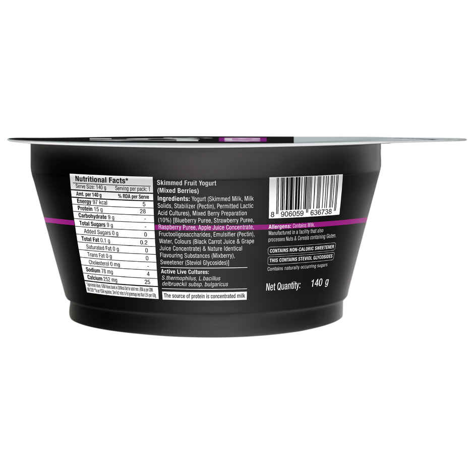 epigamia 15 g Protein Turbo Yogurt, Mixed Berries Combo  