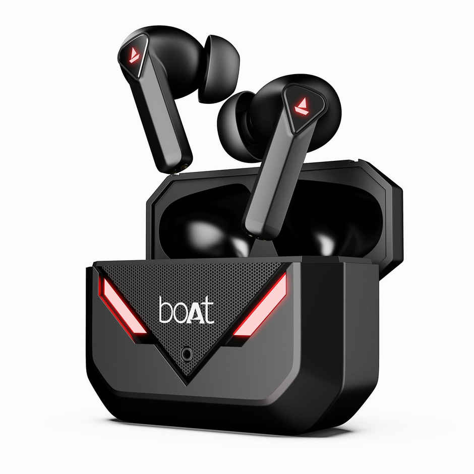 boAt Immortal 158 in Ear Gaming TWS Earbuds with 40hrs Playback, 40ms Super-Low Latency Beast Mode, RGB LEDs, 4 Mics with ENx, IWP, ASAP Charge, BTv5.3 - White Sabre