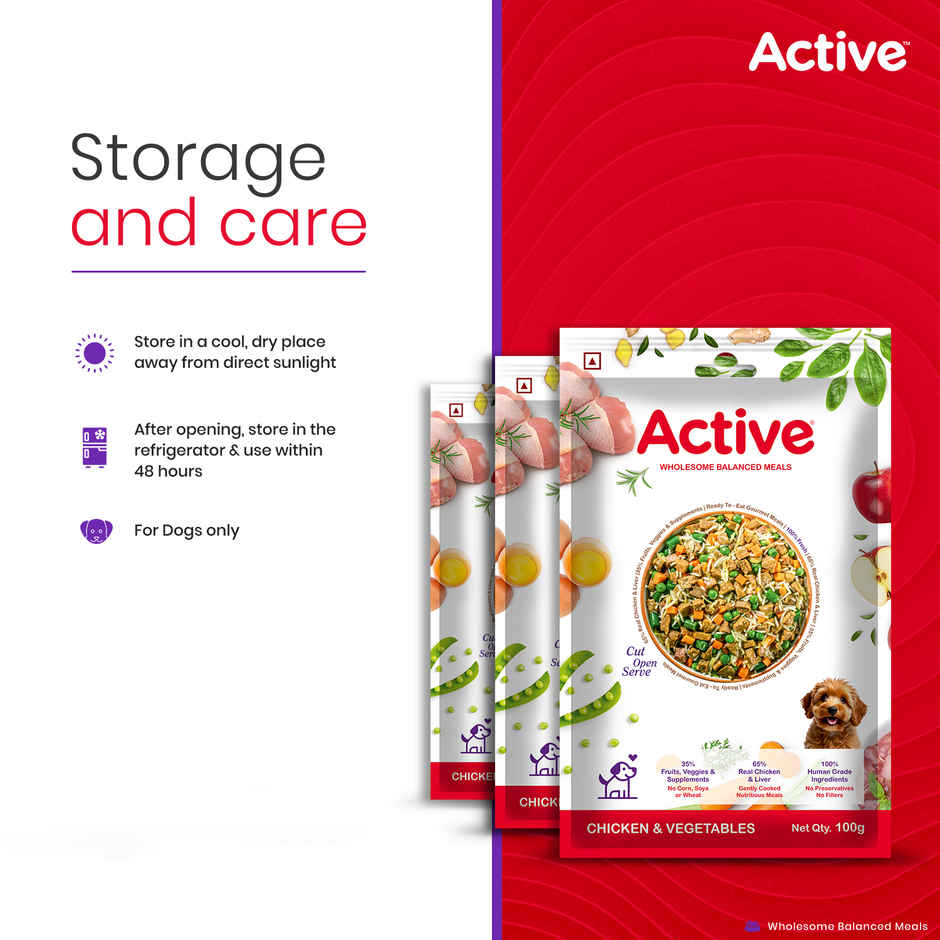 Active Chicken and Vegetable Fresh Dog Food