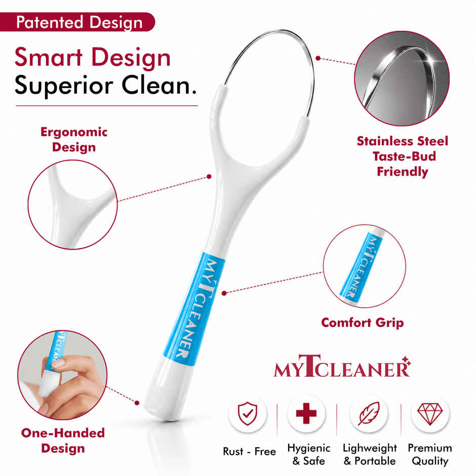 My Orl-Care Single Handed Premium Stainless Steel Tongue Cleaner
