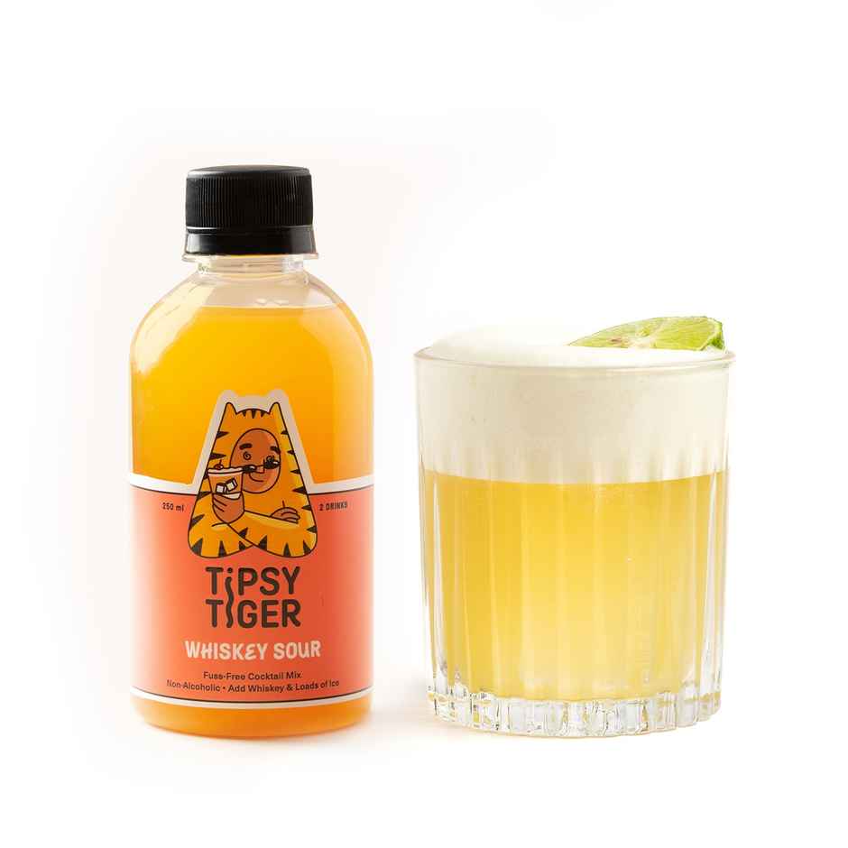 Tipsy Tiger Whiskey Sour Cocktail Mixer | Ready & Convenient