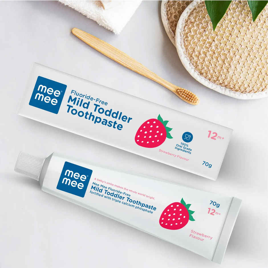 Mee Mee Fluoride-Free Toothpaste For 1 to 5 Years- Strawberry