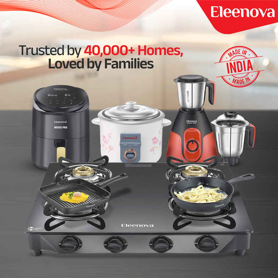 Eleenova Magnite 1200 W Induction-BIS-Safe, Fast-Heat Crystal Glass with Indian Presets