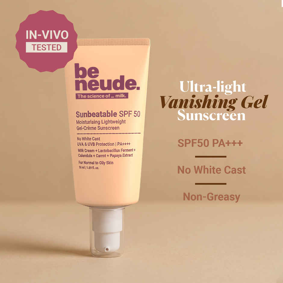 Be Neude Lightweight Gel Creme Sunscreen SPF50+ PA++++ UVA & UVB Protection