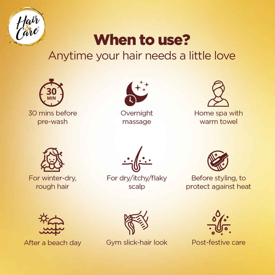 Hair & Care With Walnut & Almond,Non-Sticky Hair Oil