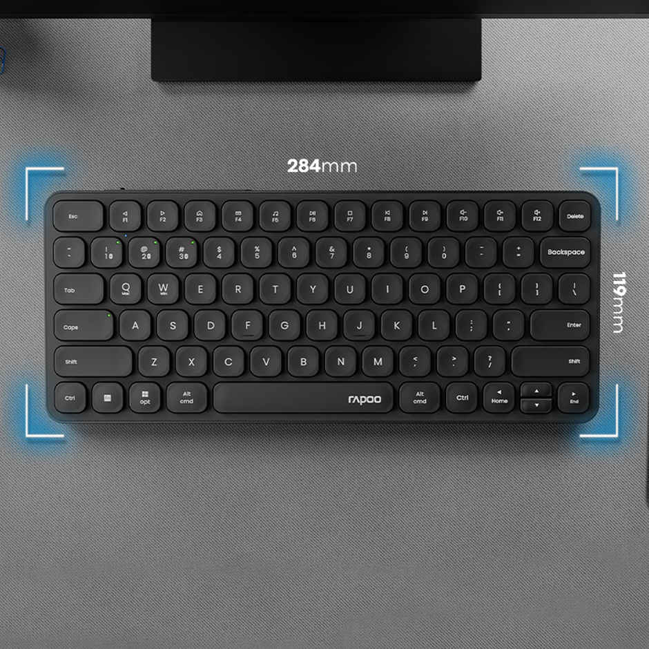 Rapoo E9050L Bluetooth Wireless Multi-Device Keyboard | Connect with 4 Devices | Grey