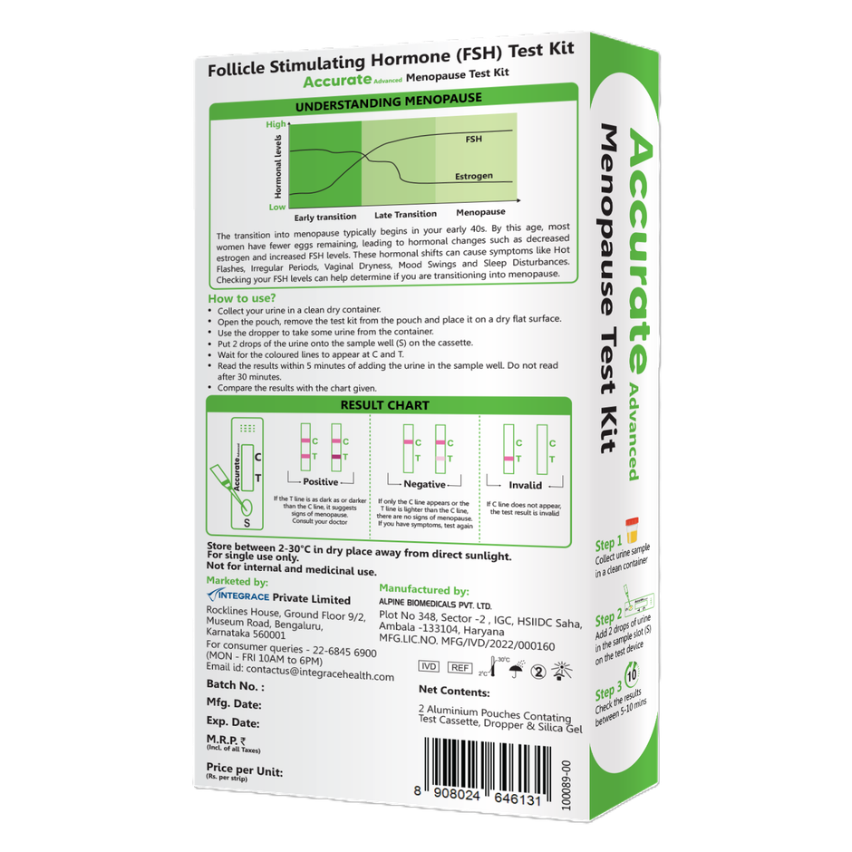 Accurate Advanced Menopause Test Kit
