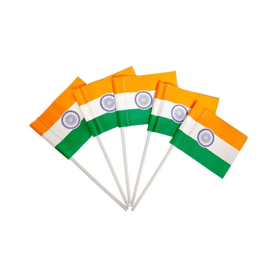 Indian National Paper Flag | Pack of 5 | Handheld Flags | House Of Festivals