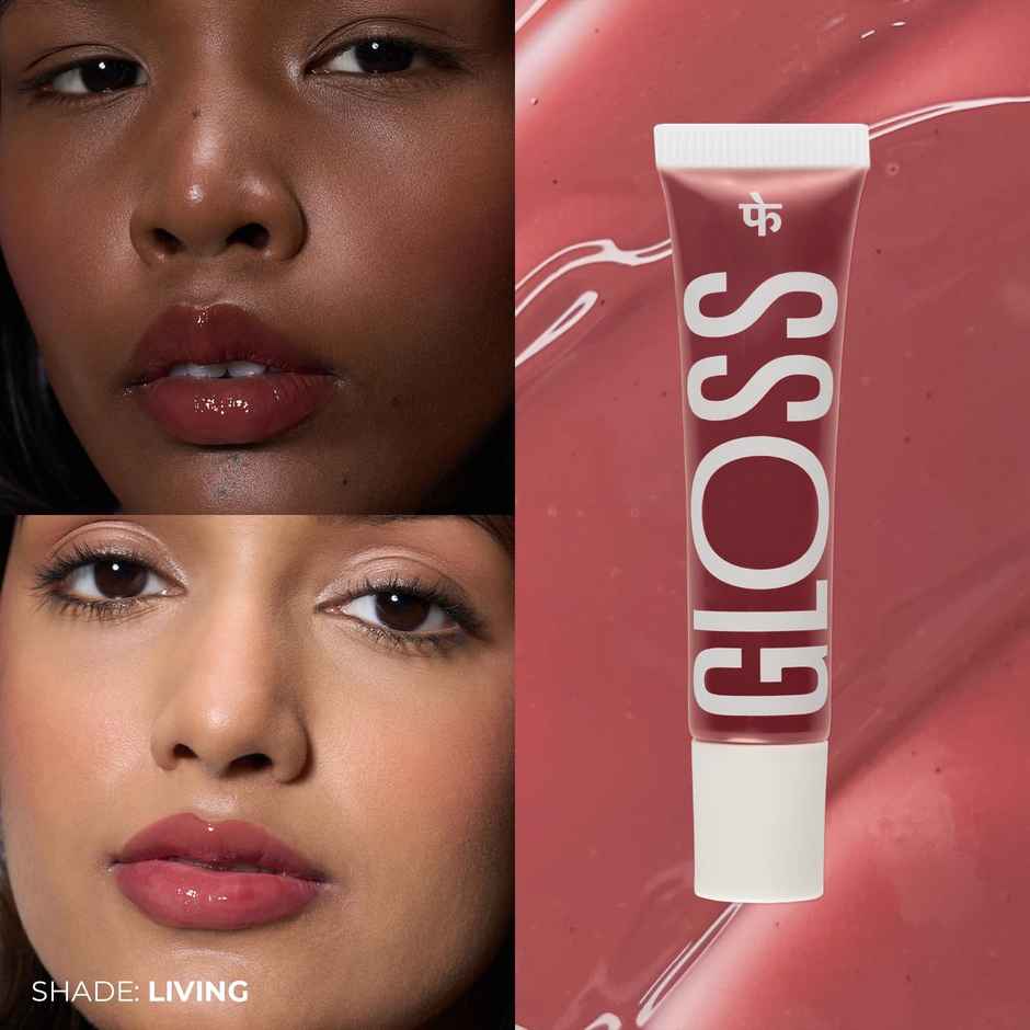 Fae Beauty Peptide Lip Gloss | with Passionfruit Oil & Argireline Shade Living | Rosewood Gloss