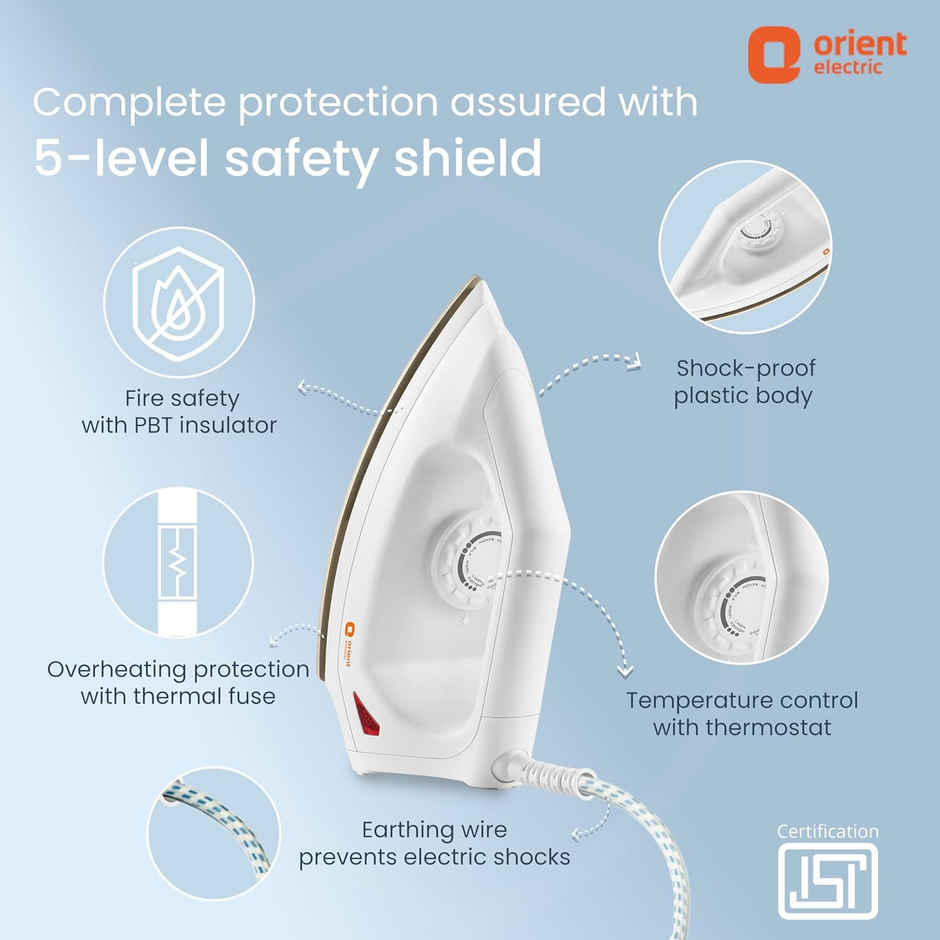 Orient Electric Fabrismooth 1000W Dry iron (Press)