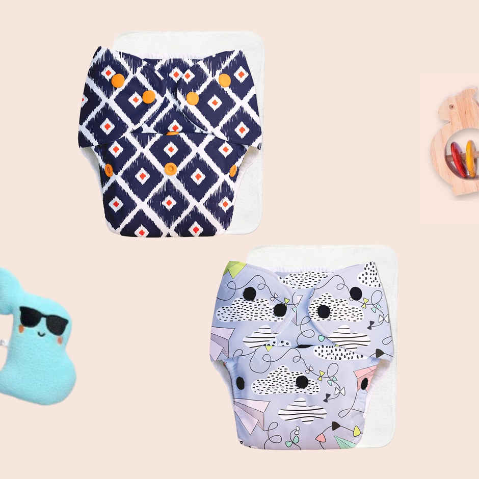 SuperBottoms Cloth Diaper | Free Size | 2 pcs
