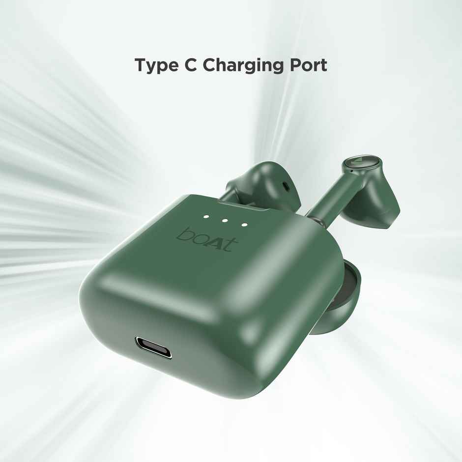 boAt Airdopes 131 Gen 2 Tws Earbuds W/ 60h Playtime, 13mm Drivers, Btv5.1 and Asap Charge - Viper Green