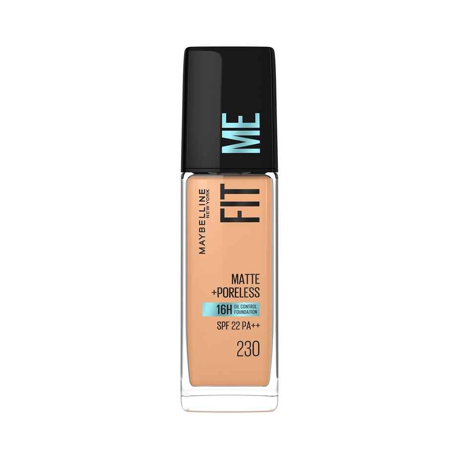 Maybelline New York Fit Me Matte+Poreless 16H Oil Control Foundation With SPF 22, Shade 230