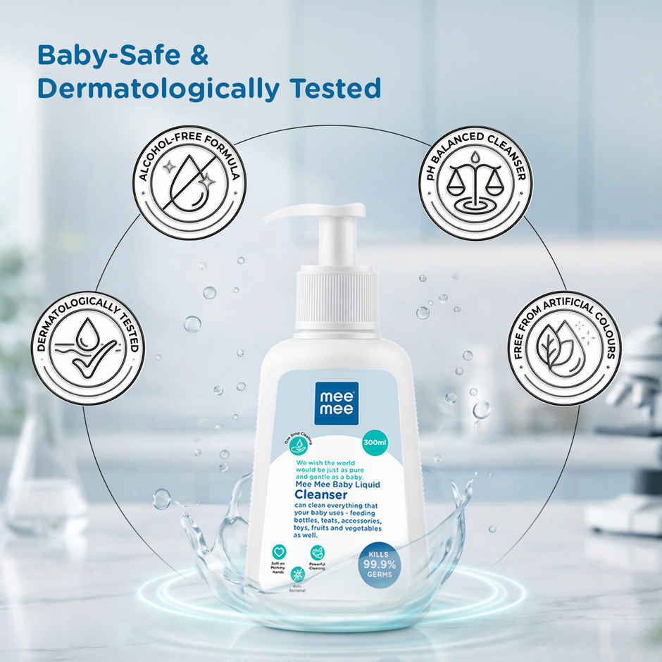 Mee Mee Baby Liquid Cleanser for Bottles | Nipples | Accessories | Toys | Fruits & Vegetables