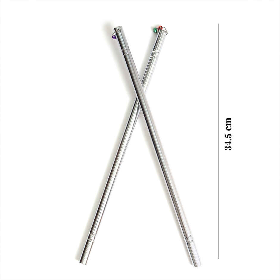 Classic Plain Steel Dandiya Sticks | Mangal Bhawan