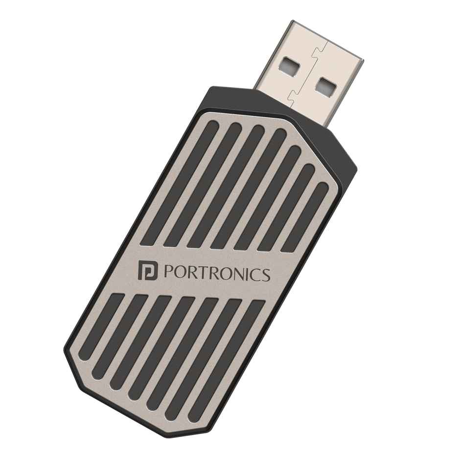 Portronics Tune Wireless Car Receiver, Converts Wired Auto Android & CarPlay to Wireless | Black