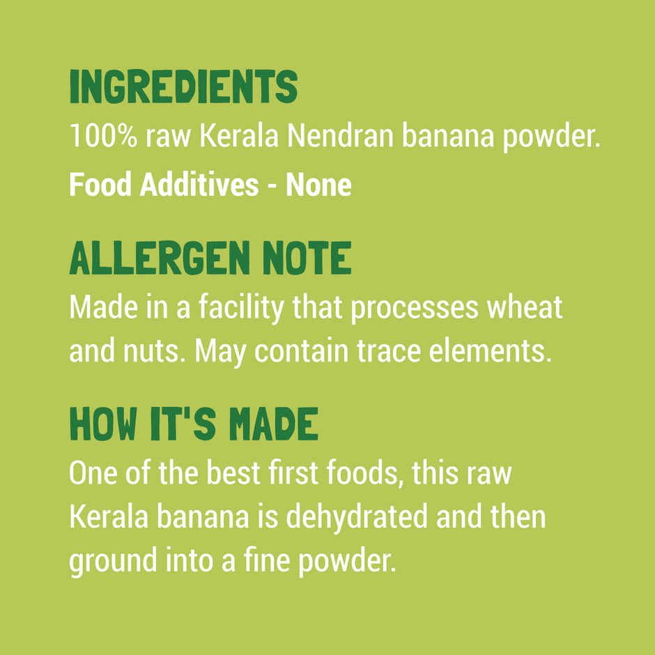 Slurrp Farm Nendran Raw Banana Powder from Kerala | Food for Little Ones with No Sugar
