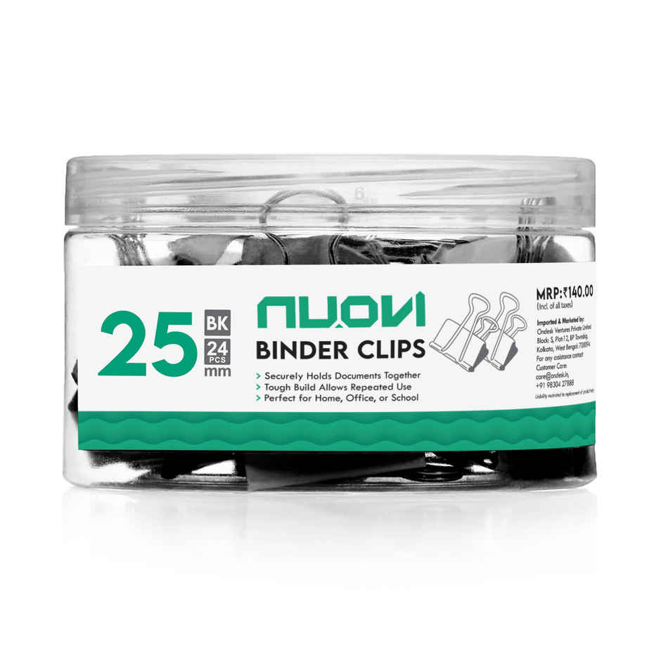 Nuovi Binder Clips | Black - 25 mm