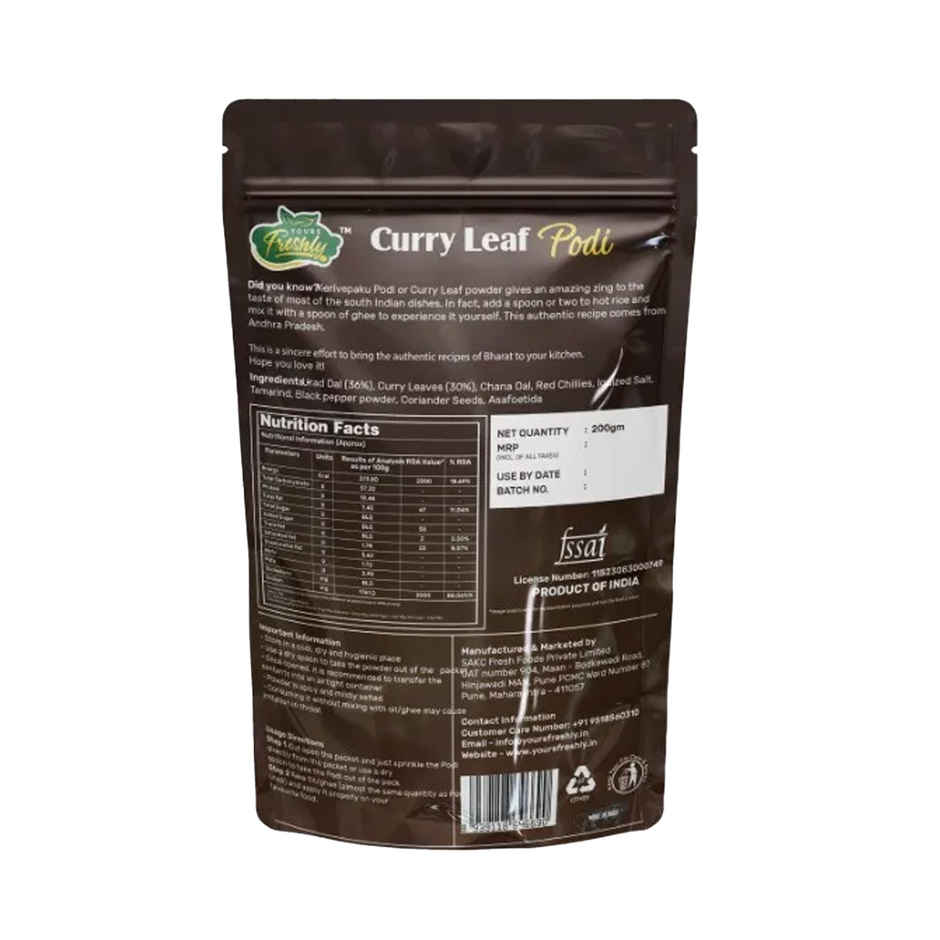 Yours Freshly Curry Leaf Gunpowder Podi