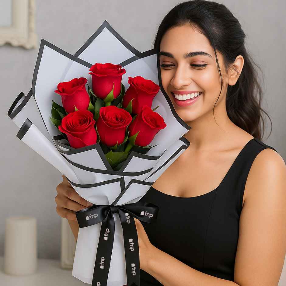 FNP 5 Red Rose Bouquet