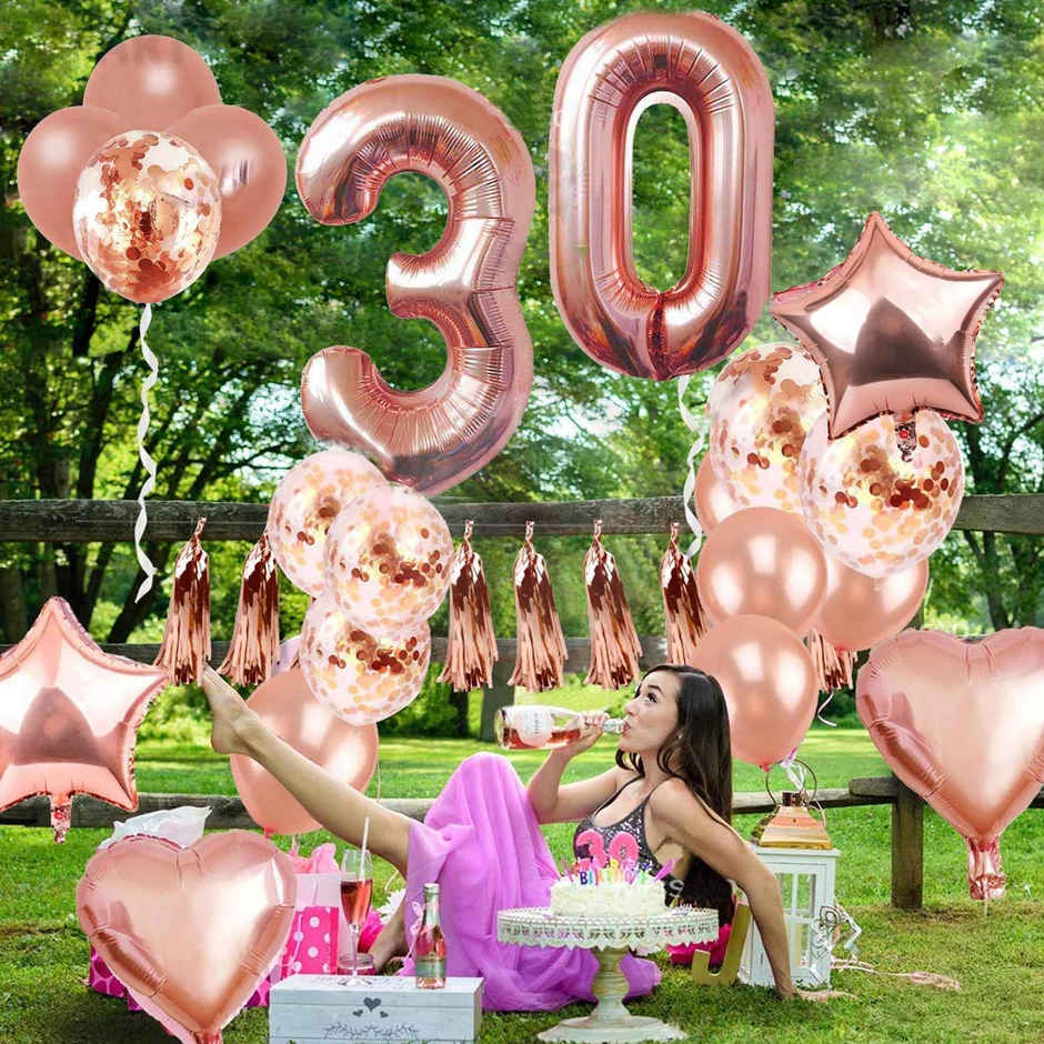 Decoration Rose Gold Balloon Combo | Party Propz