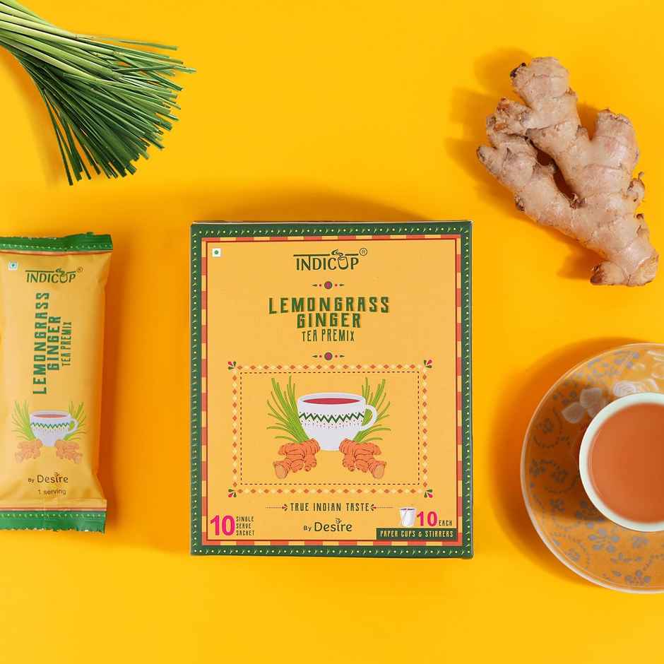 Indicup Lemongrass and Ginger Tea Premix