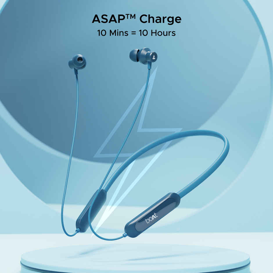 boAt Rockerz Bliss BT Neckband w/ 30H Battery, Touch Controls & BEAST Mode (Celestial Blue)