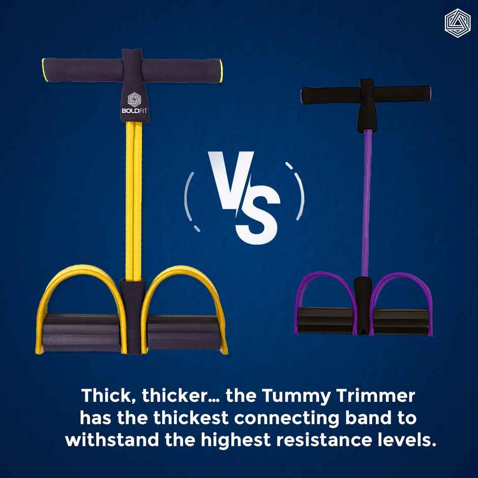 Boldfit Rubber Tummy Trimmer For Waist Fat Buster Abs Exercise - Yellow