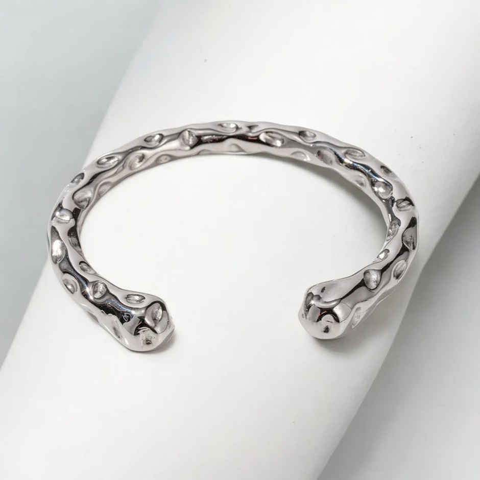 Just Lil Things Irregular Texture Silver Bracelets | Jltb0390