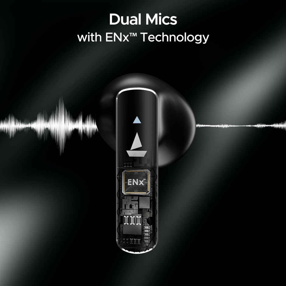 boAt Airdopes 91 Prime TWS in Ear Earbuds with mic, 45HRS Battery, 13mm Drivers, Metallic Finish, Low Latency,ENx Tech, Fast Charge, v5.3 Bluetooth - Midnight Black