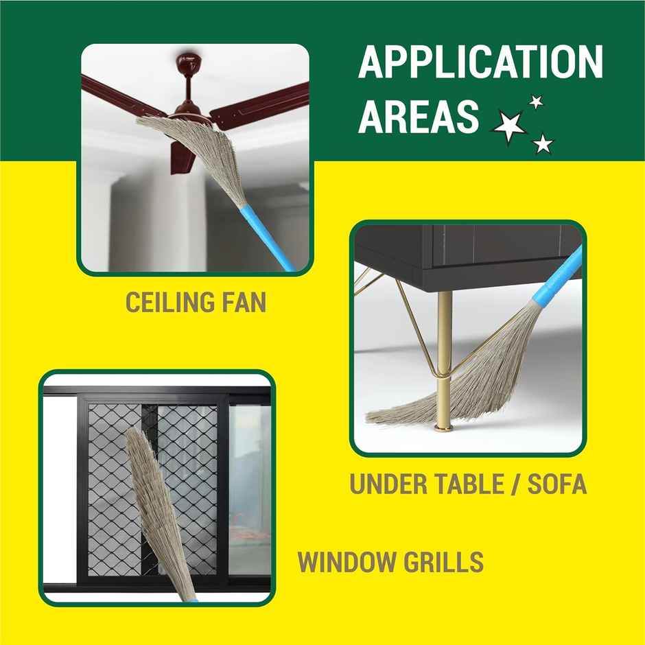 Hic Telescopic Zero Dust Broom - Assorted