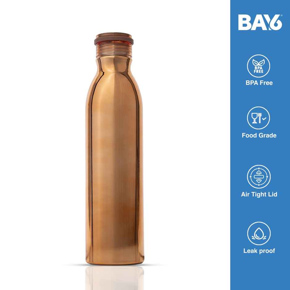 BAY6 Stainless Steel Hot & Cold Thermosteel Vacuum Flask | 1 L | Copper