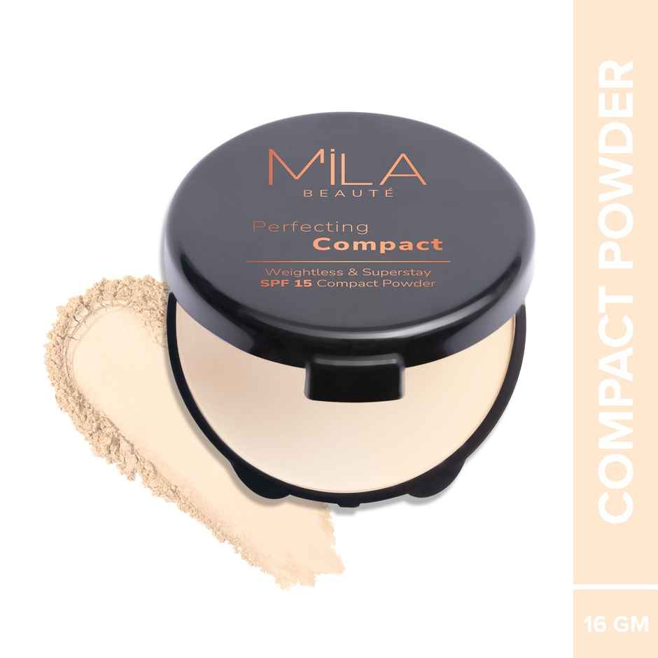 Mila Beaute Perfect Compact Powder Minimise Pores & Finelines Spf 15 - 101 Classic Ivory