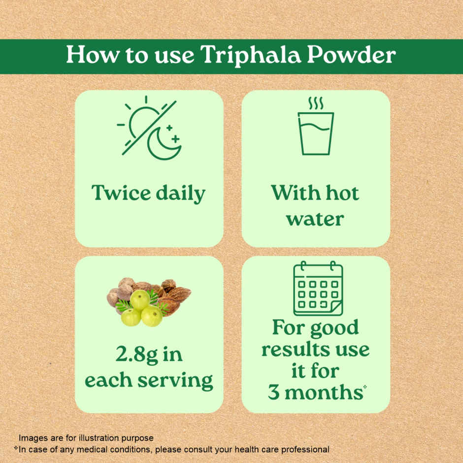 A TATA Product - Organic India Triphala Powder, No added fillers or chemicals