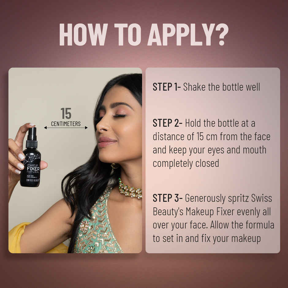Swiss Beauty Long Lasting Professional Makeup Fixer Setting Spray With Vitamin E & Aloe Vera