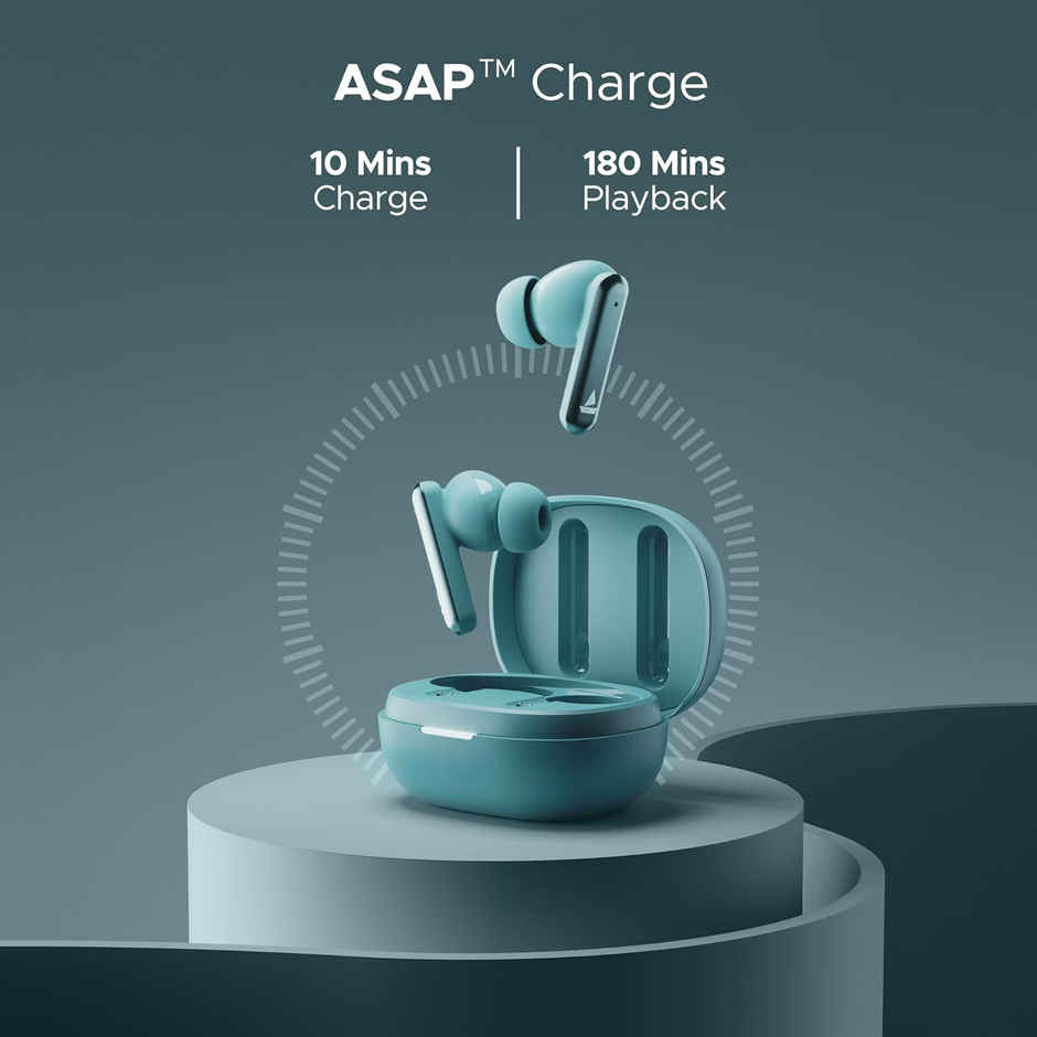 boAt Airdopes Bliss Anc Tws Earbuds W/ Anc(32db), 42 Hrs Playback & Beast Mode (Cool Blue)