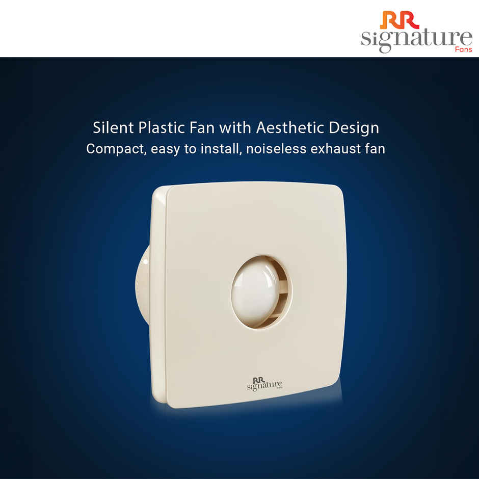 RR Signature Vento Air Exhaust Fan,150mm, High Speed,Noiseless, Anti-Rust, White