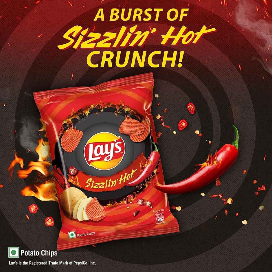 Lay's Potato Chips - Sizzling Hot Spicy Flavour Combo