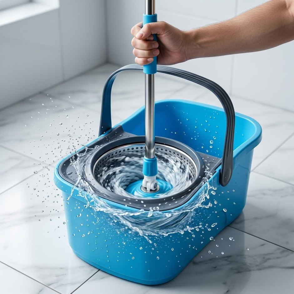 Proclean Elegant Bucket Spin Mop | With Telescopic Rod - 19-22 mm | With 2 Microfiber Mop