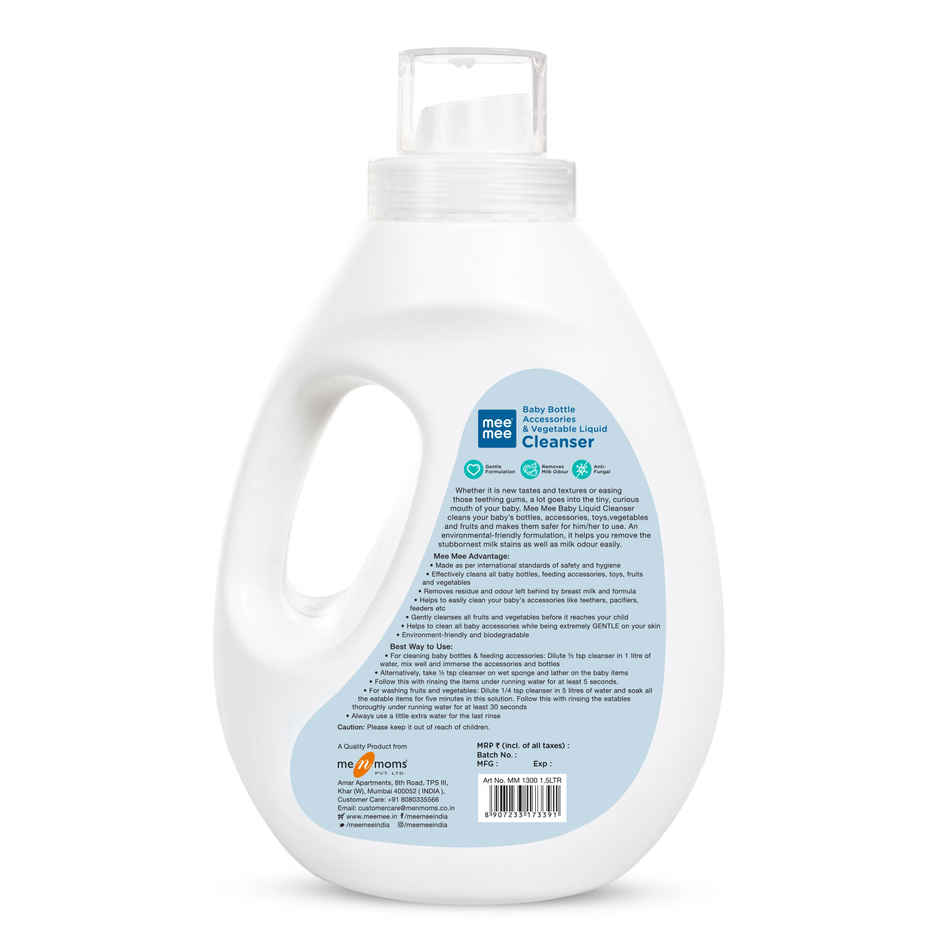 Mee Mee Baby Liquid Cleanser for Bottles | Nipples | Accessories | Toys | Fruits & Vegetables