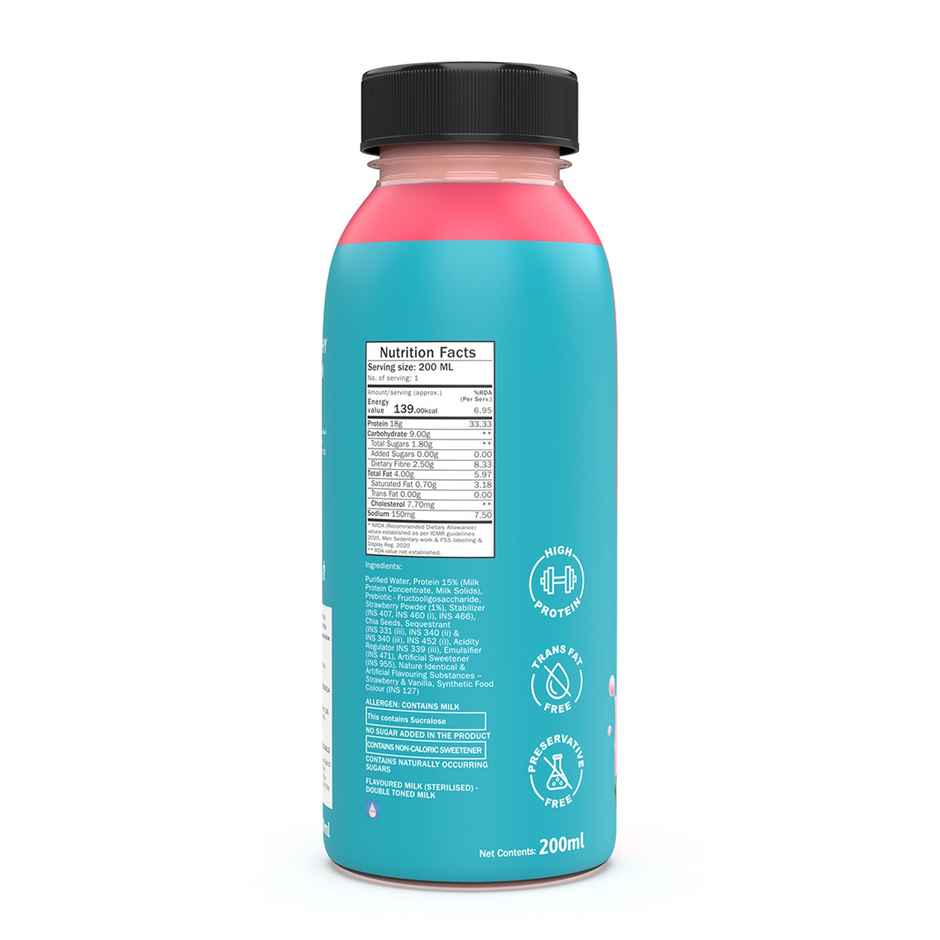 Phab 18g Protein Strawberry and Cream Milkshake Combo