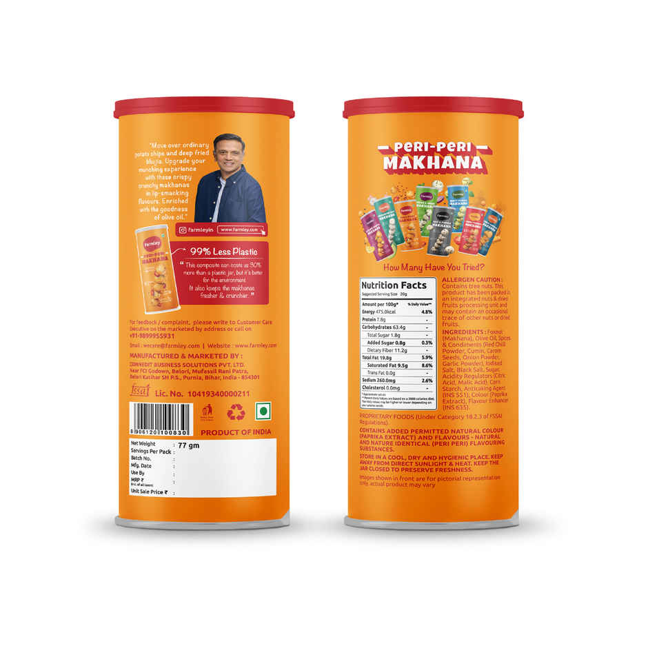 Farmley Peri Peri Makhana Roasted In Olive Oil