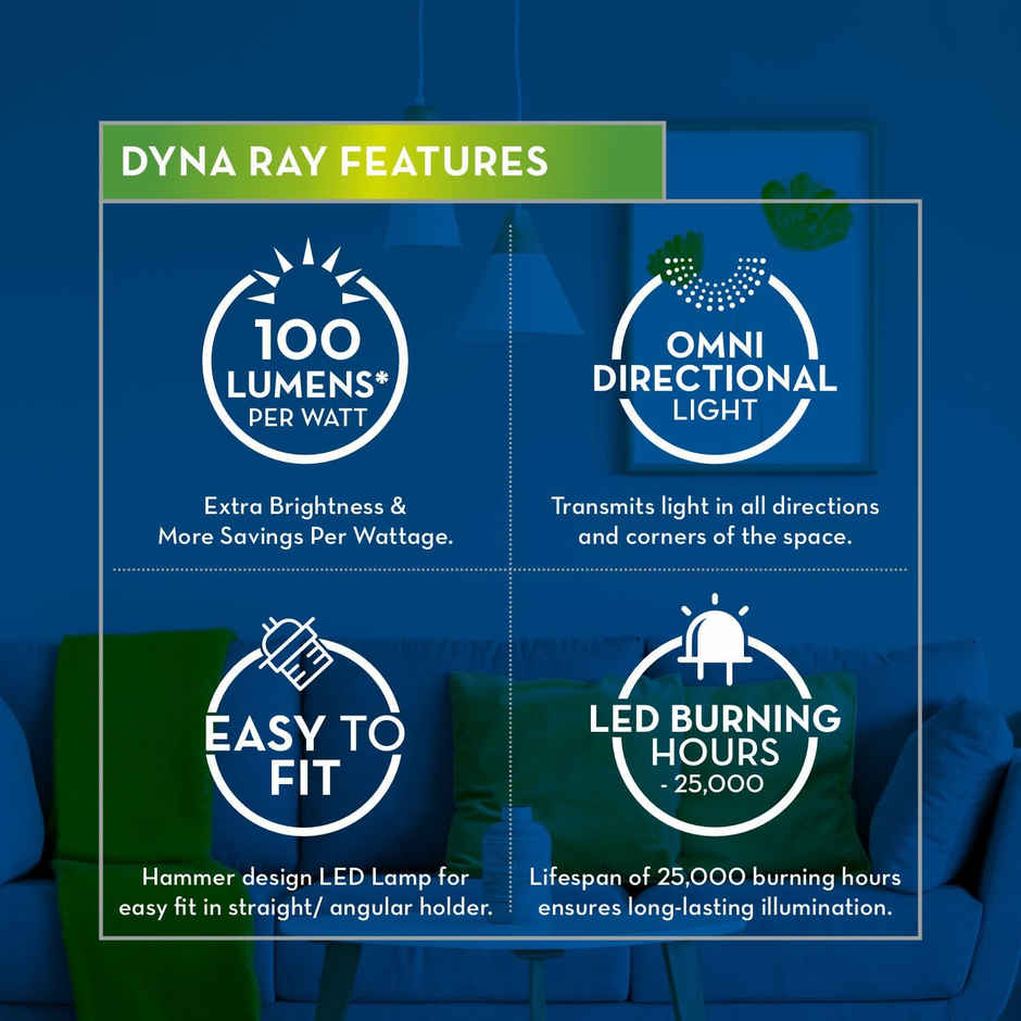 Crompton Led Bulb (Cool White, 50W) | B22 Base Holder