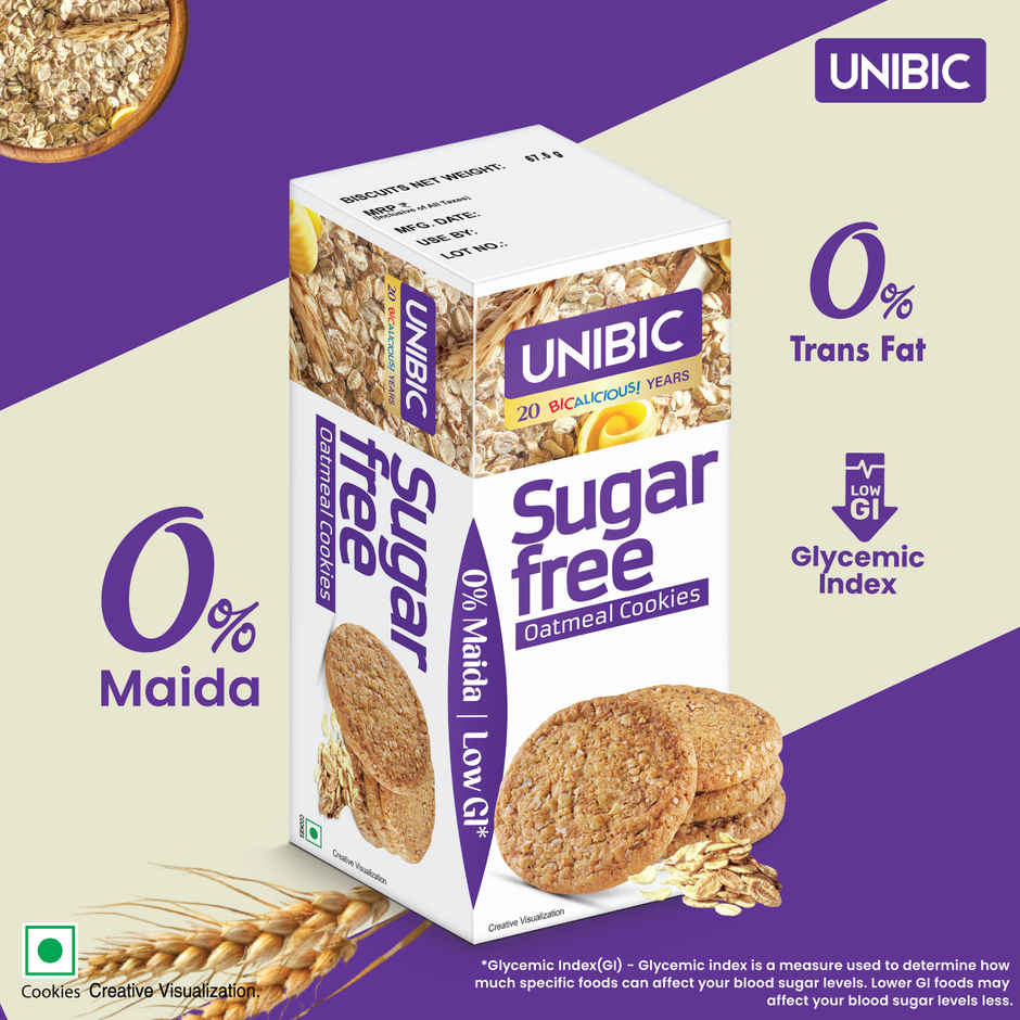 UNIBIC Sugar Free Oatmeal Cookies