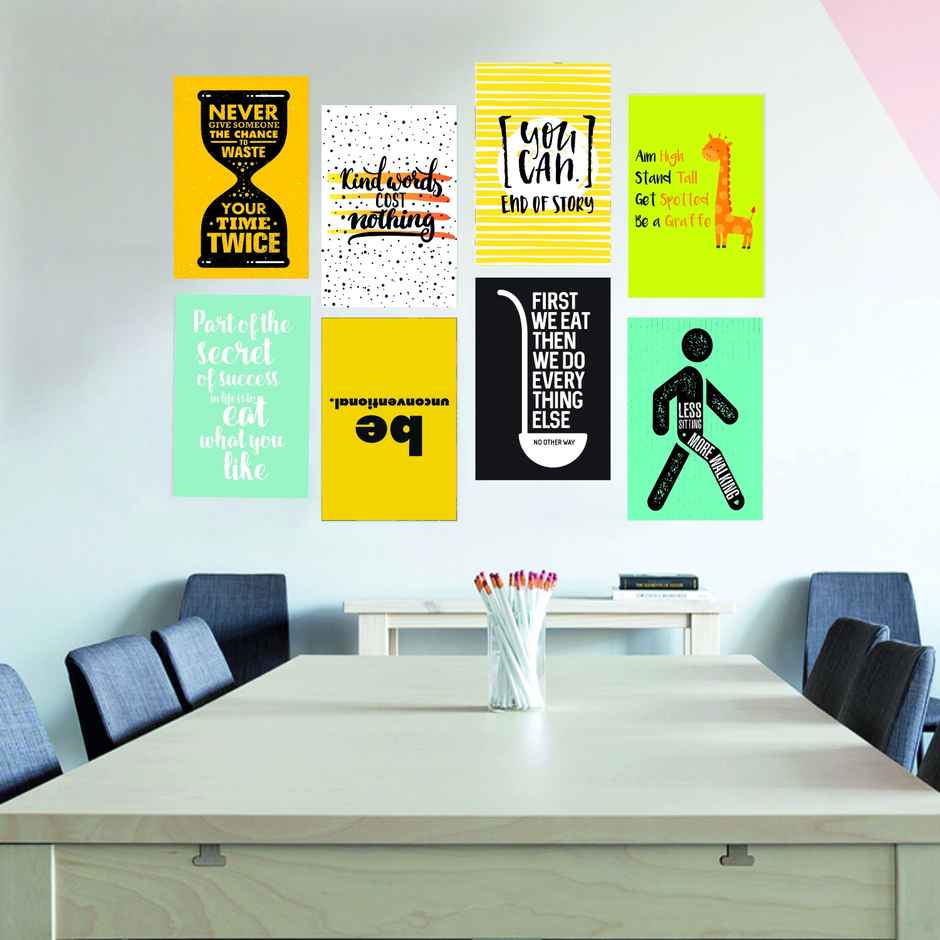 Paper Plane Design Motivational Wall Posters | Set of 10 | (12 Inch x 18 Inch) D83