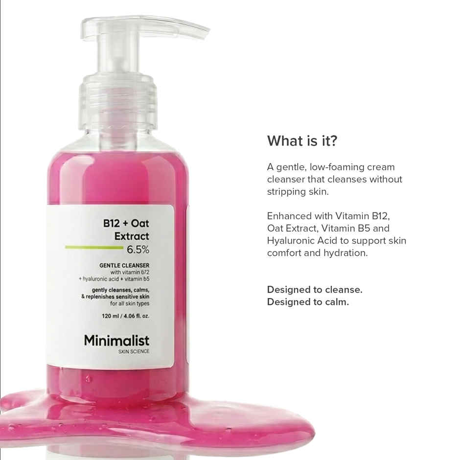 Minimalist B12 + Oat Extract 6.5% Gentle Cleanser Face Wash